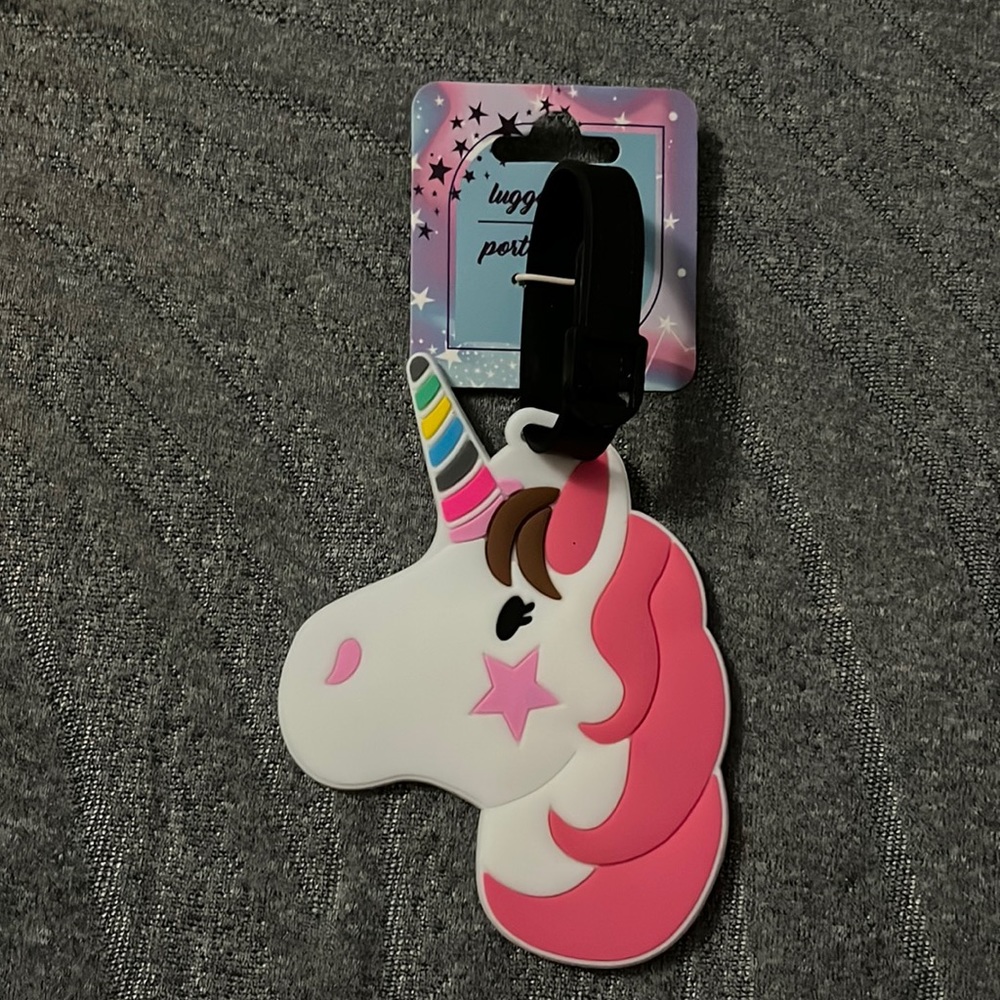 Finding your luggage will be easier with this guy- Luggage Tag- Unicorn